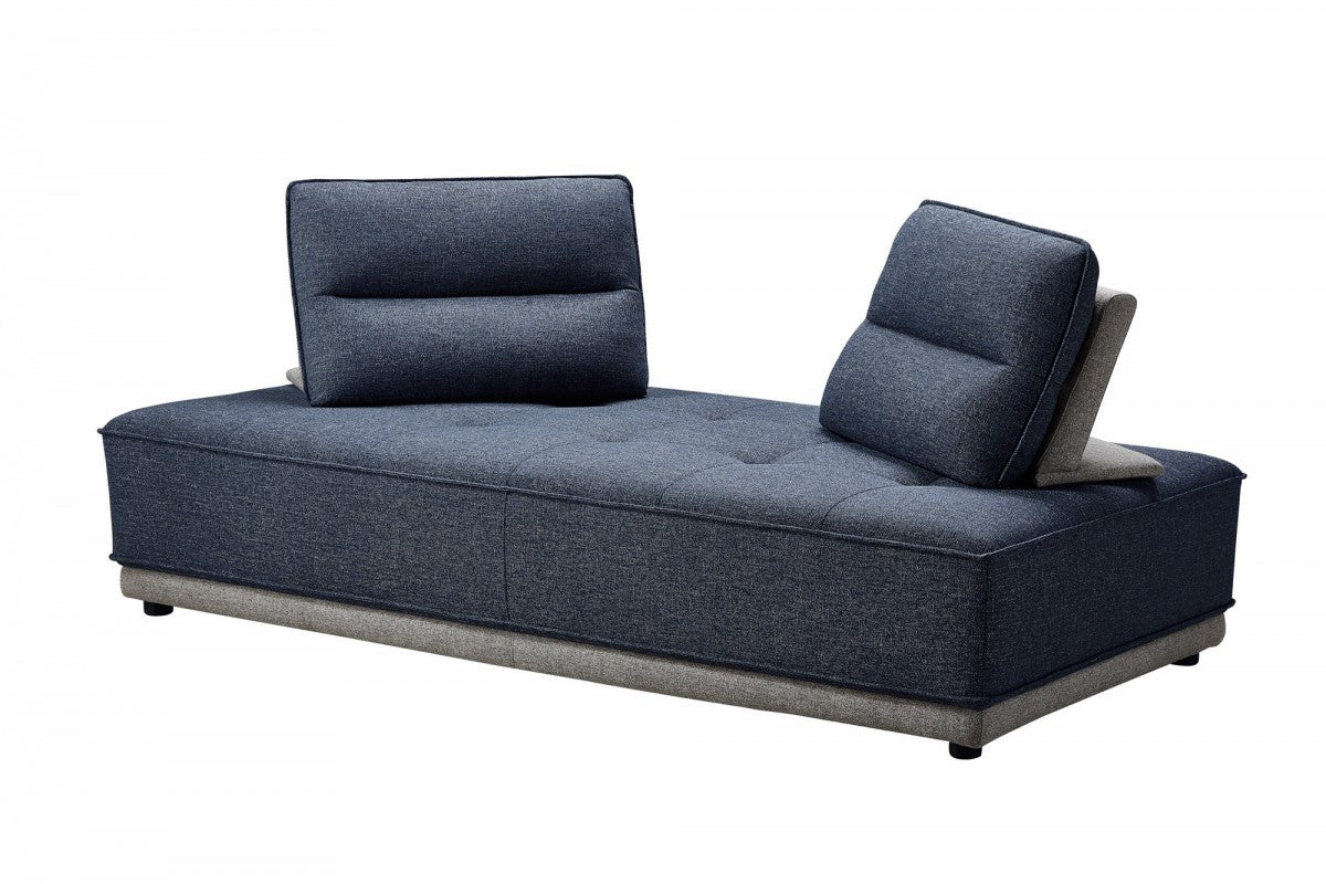 Blue and Gray Ultimate Lounger Modular Sectional Sofa By Homeroots | Sectional | Modishstore - 5