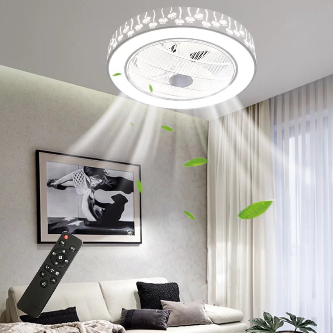 Modern Ceiling Fan and Light With Flower Details By Homeroots | Ceiling Lamps | Modishstore - 3