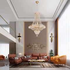 Classy Glam Gold Faux Crystal Chandelier By Homeroots