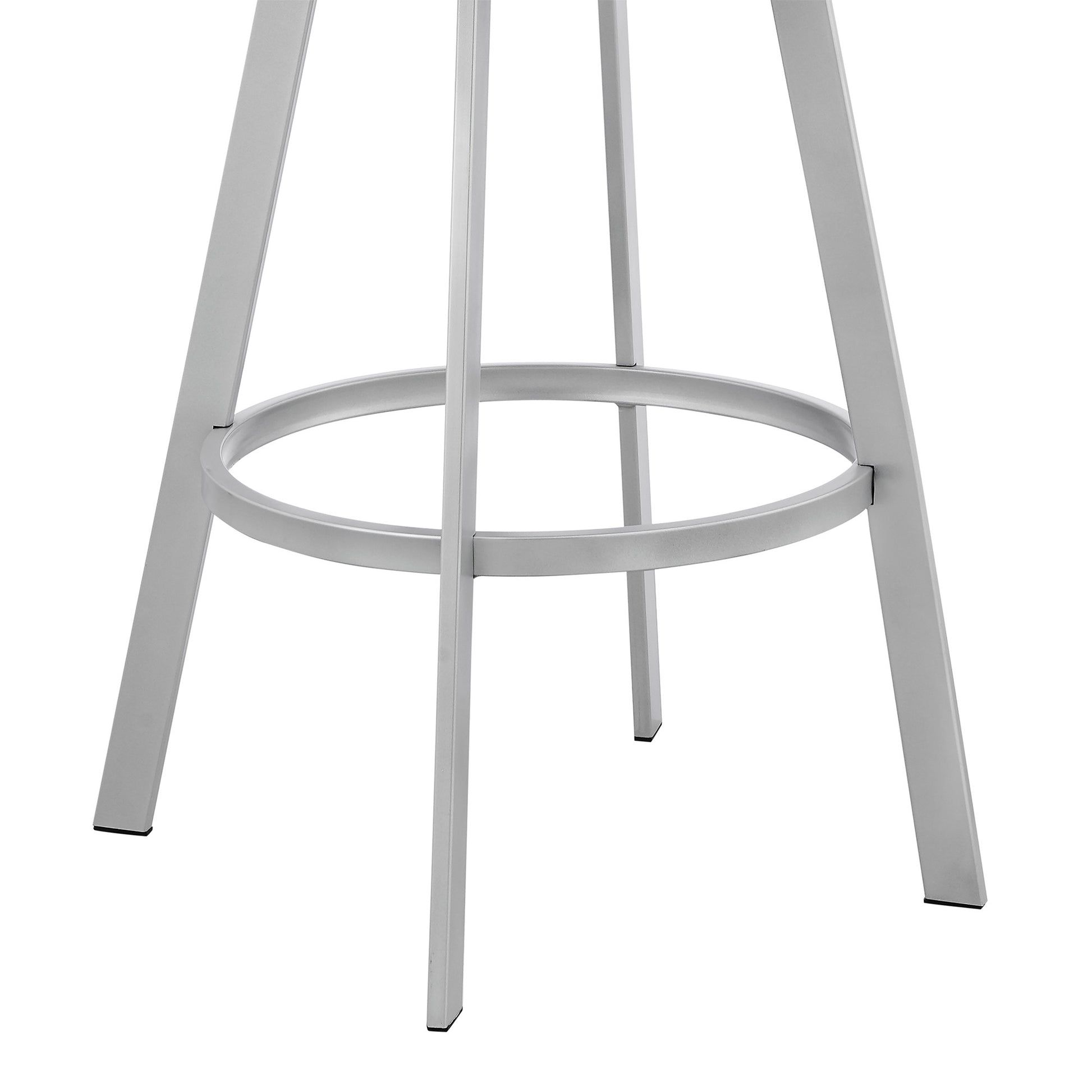 26" Timeless White Faux Leather Bar Stool By Homeroots | Bar Stools | Modishstore - 8