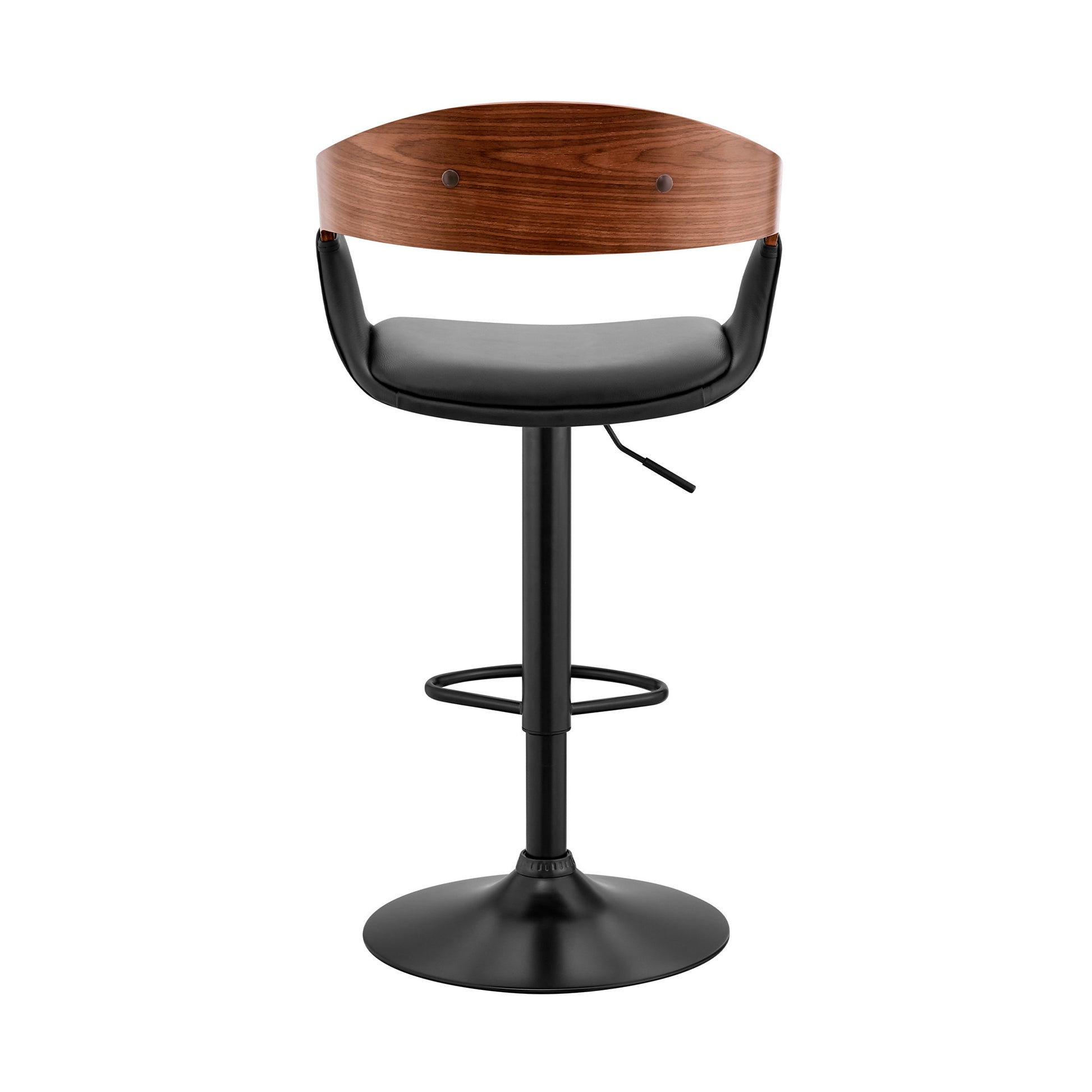 Black Modern Upholstered & Black Base Bar Stool By Homeroots | Bar Stools | Modishstore - 6