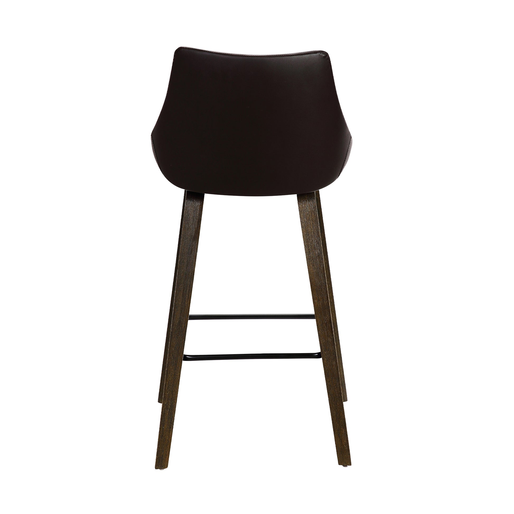 26" Brown Tufted Velvet Upholstered Bar Stool By Homeroots | Bar Stools | Modishstore - 5