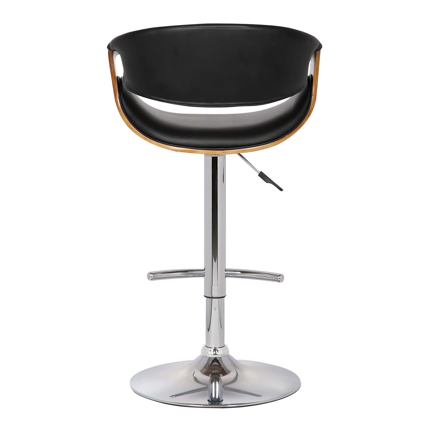 Mod Adjustable Black Faux Leather Swivel Bar Stool By Homeroots | Bar Stools | Modishstore - 4