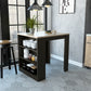 Stylish Black Wengue and Pine Kitchen Counter and Dining Table Combination By Homeroots | Kitchen Carts | Modishstore