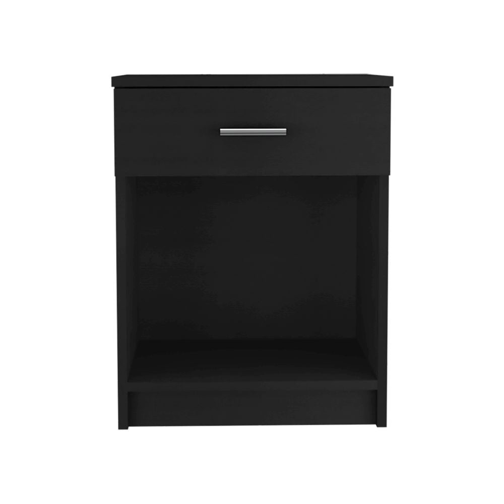 Modern and Eco Black Bed and Bath Nightstand By Homeroots | Nightstands | Modishstore - 2