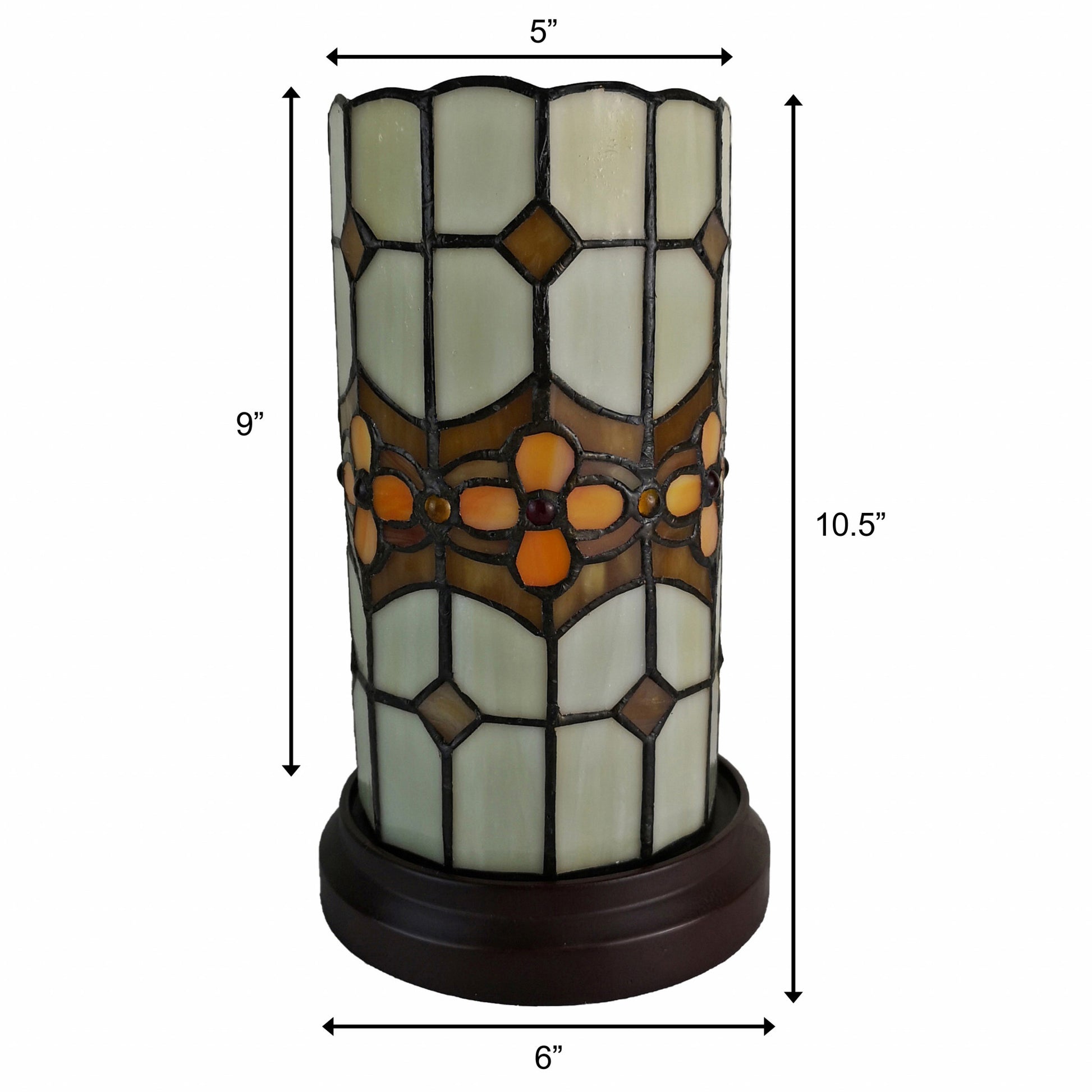 11" Tiffany Style Mosaic Tile Accent Table Lamp By Homeroots | Table Lamps | Modishstore - 2