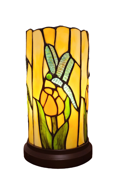 11" Tiffany Style Dragonfly Floral Accent Table Lamp By Homeroots | Table Lamps | Modishstore - 9