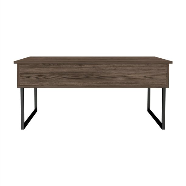 41" Dark Walnut Manufactured Wood Rectangular Lift Top Coffee Table By Homeroots | Coffee Tables | Modishstore - 4