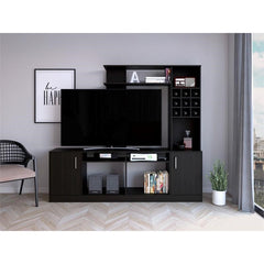 Stylish Black Television Entertainment Center By Homeroots