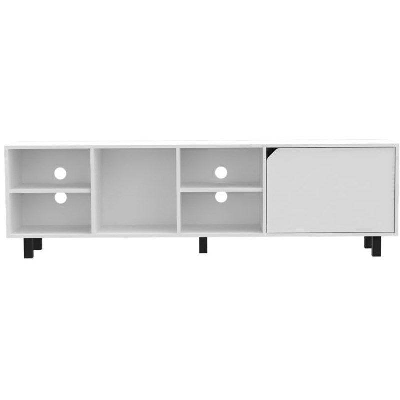 Stylish and Fresh White Television Stand By Homeroots | TV Stands | Modishstore - 2