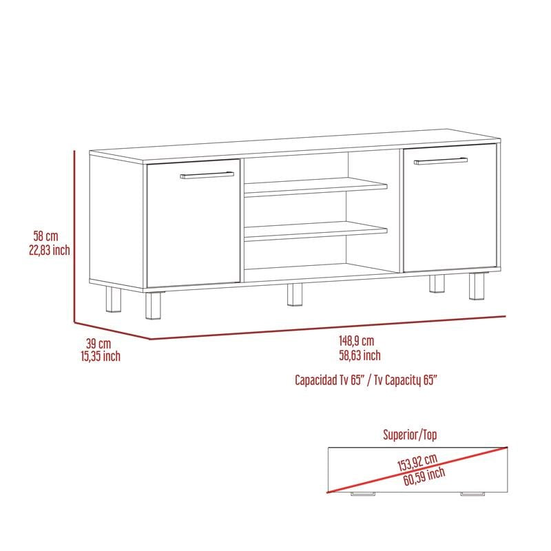 Sleek and Stylish Carbon Espresso Television Stand By Homeroots | TV Stands | Modishstore - 6