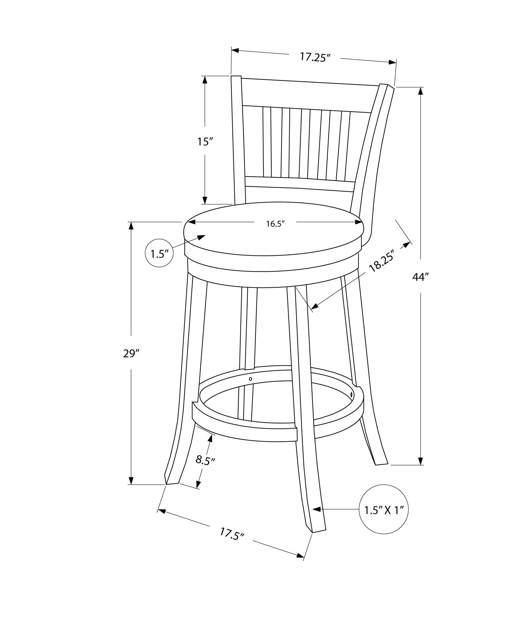 Set Of Two 44" Grey White Bar Height Swivel Full Back Bar Chairs By Homeroots | Bar Stools | Modishstore - 4