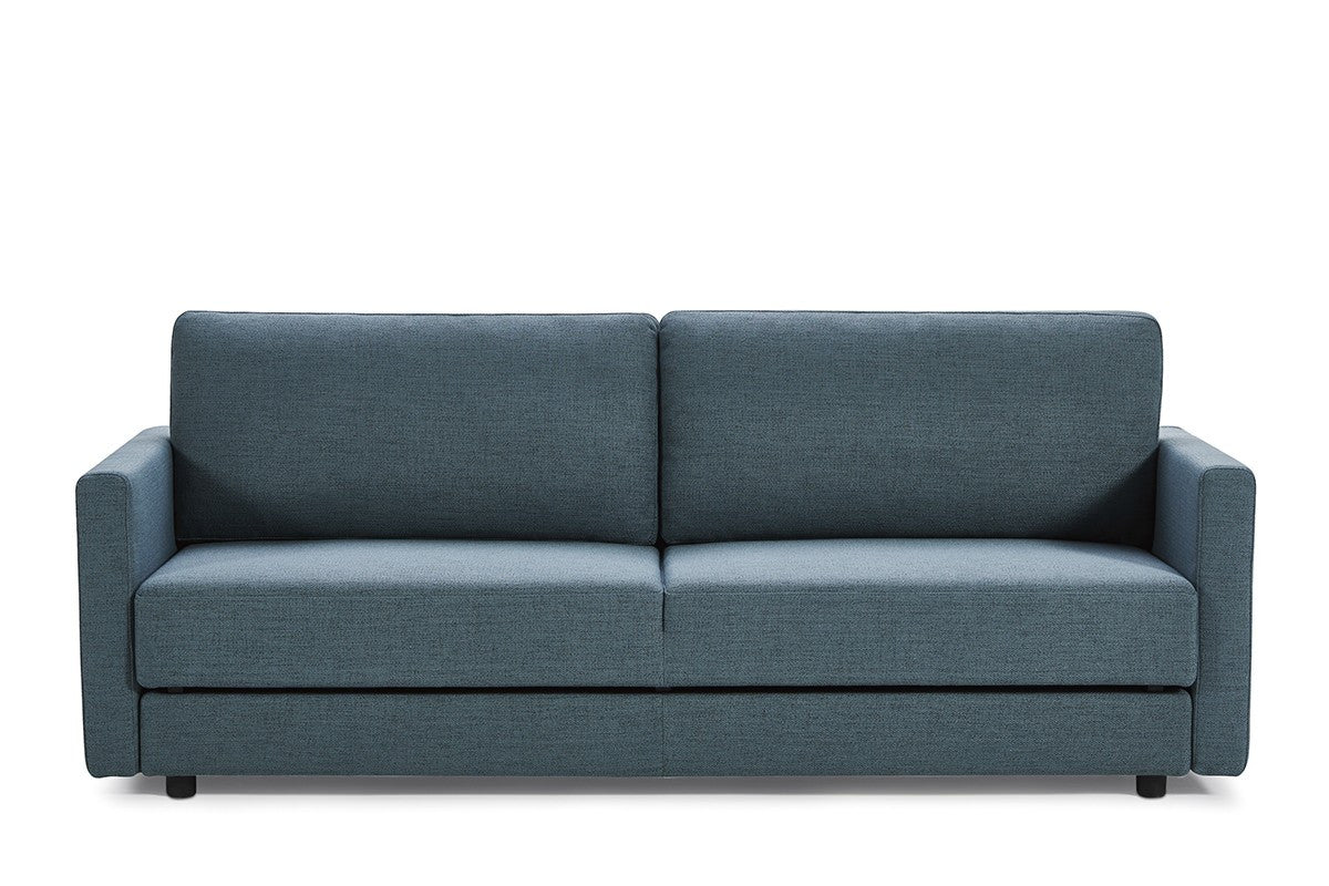 Long Arm 88" Blue Green Sofa Bed With Storage Space By Homeroots | Sofas | Modishstore - 2