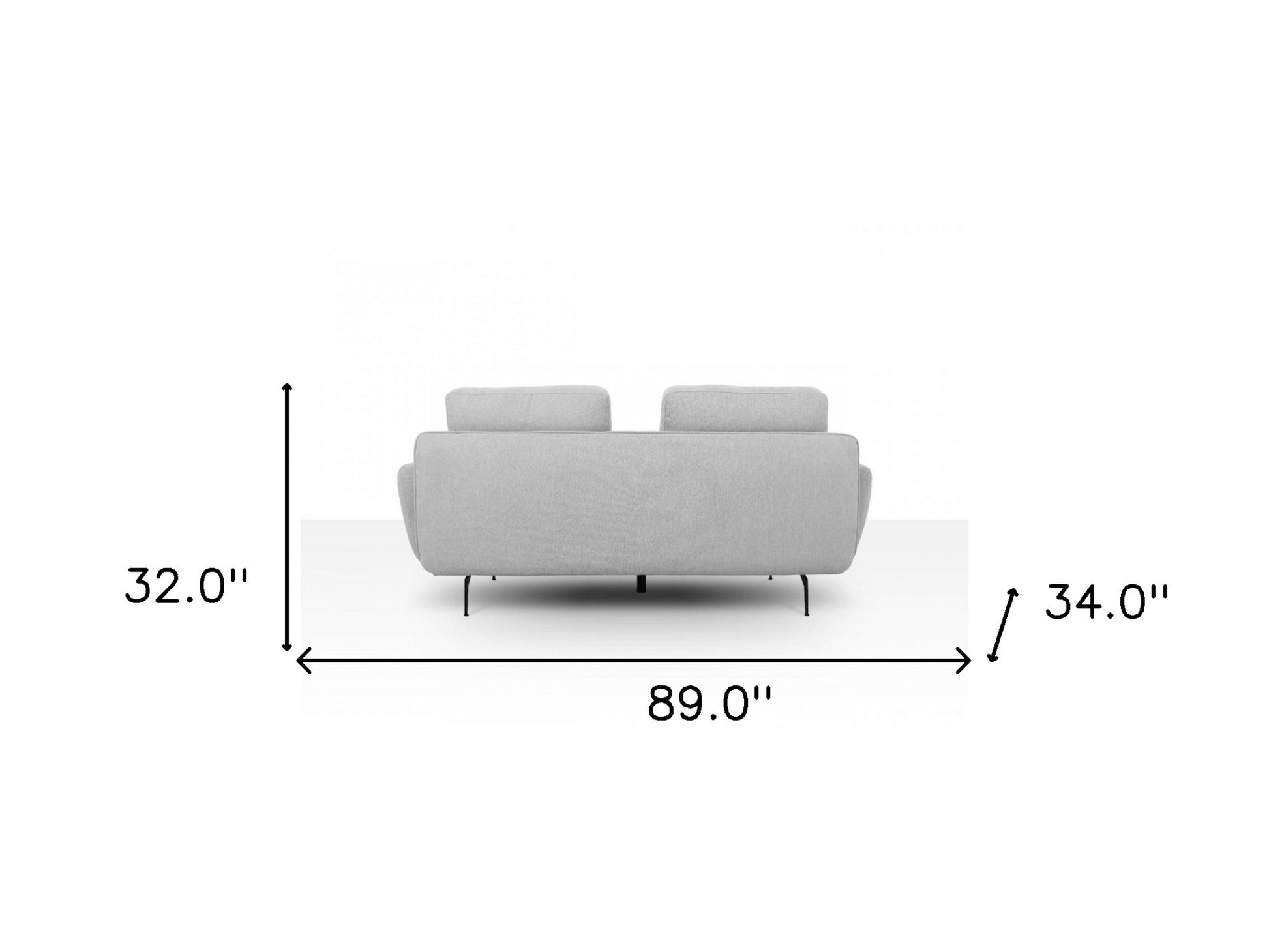 Contempo Retro 89" Creamy Off White Loveseat By Homeroots | Sofas | Modishstore - 14