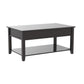40" Black Manufactured Wood Lift Top Coffee Table With Storage By Homeroots