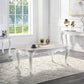 52" White And Marble Faux Marble Rectangular Coffee Table By Homeroots