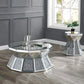 24" Gray And Silver Mirrored Octagon End Table By Homeroots