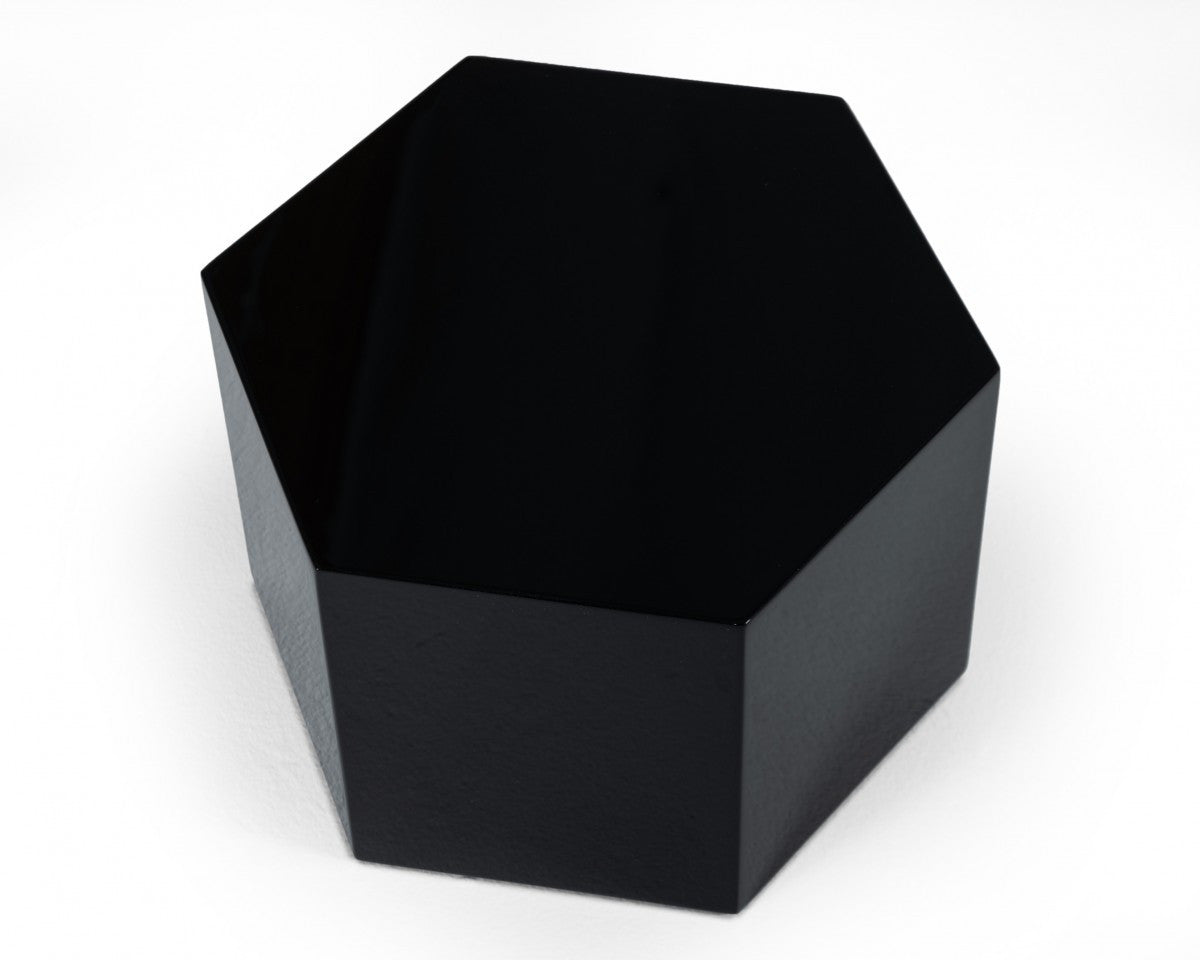 9" Black Hexagon End Table With By Homeroots | End Tables | Modishstore - 3