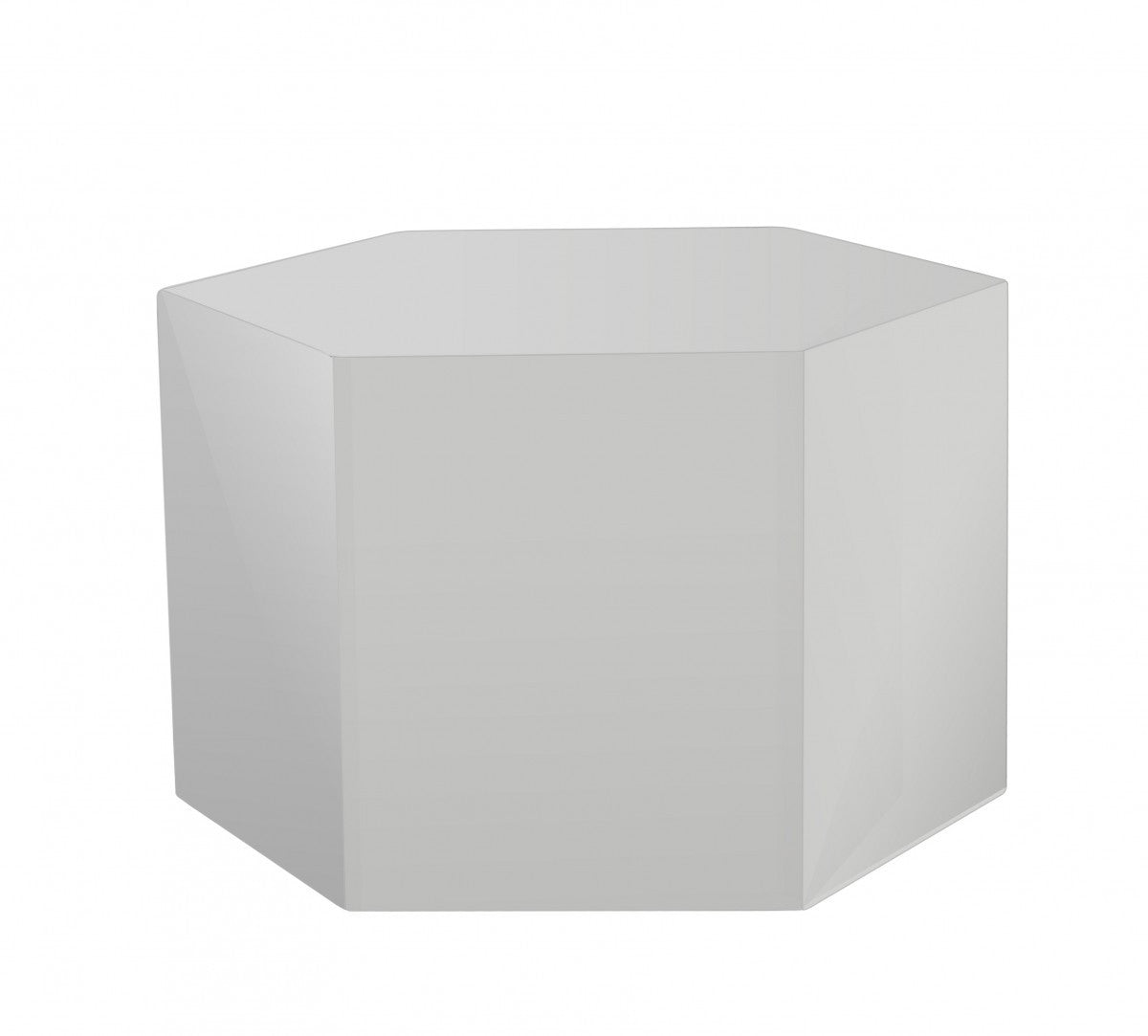 9" Light Gray Hexagon End Table By Homeroots | End Tables | Modishstore - 3