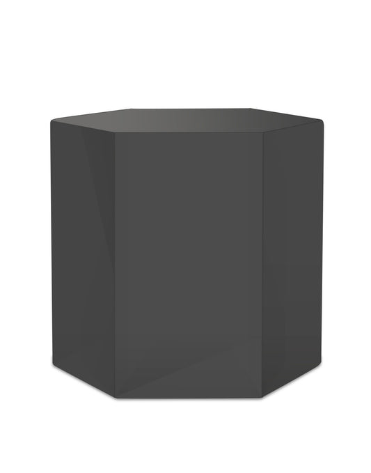 13" Grey High Gloss Manufactured Wood Hexagon End Table By Homeroots | End Tables | Modishstore