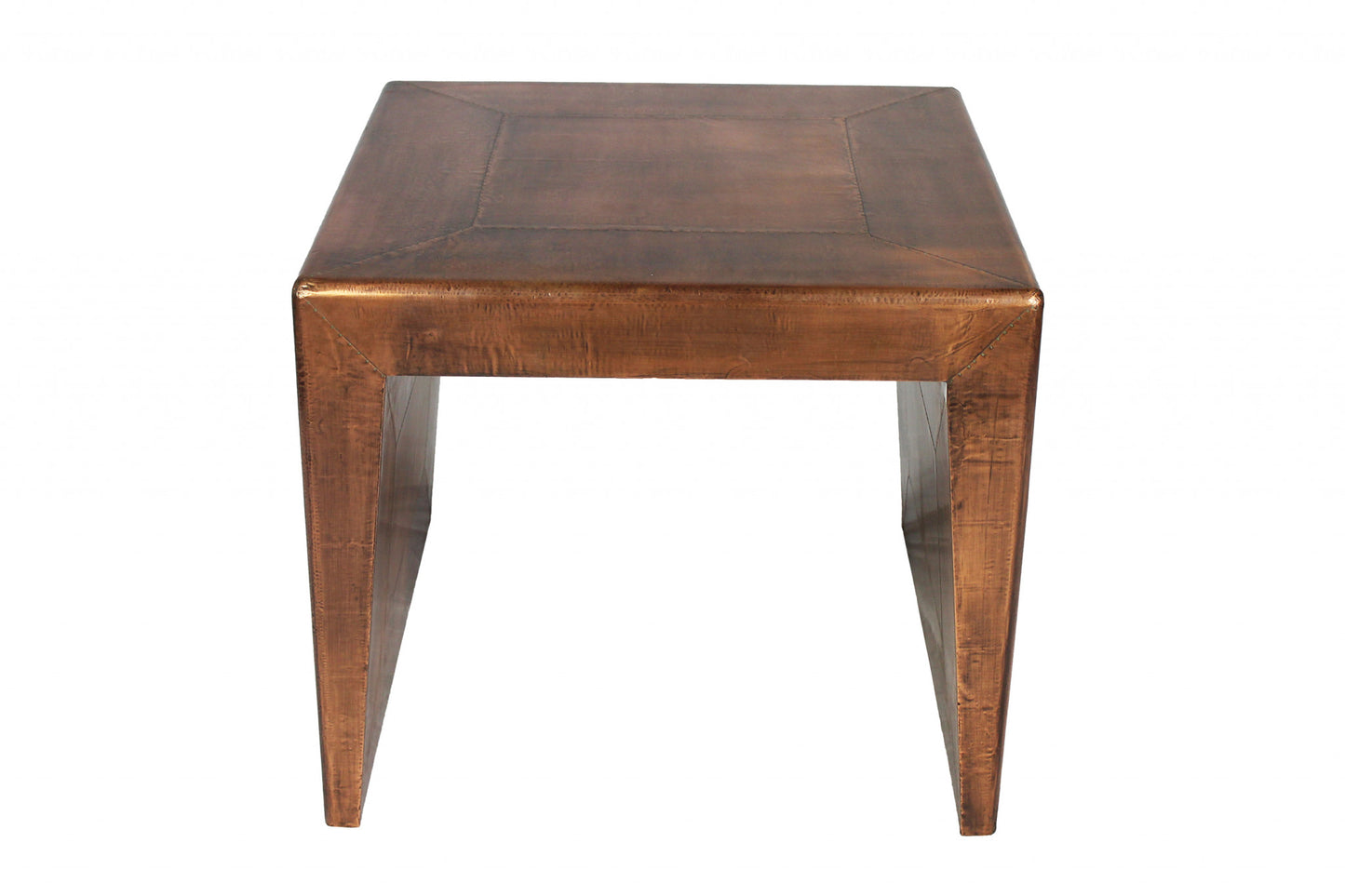 24" Copper Rustic Solid Wood Square End Table By Homeroots | End Tables | Modishstore