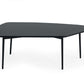 47" Black And Black Marble Stone Free Form Coffee Table By Homeroots