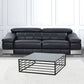 43" Black And Smoked Glass Square Coffee Table By Homeroots