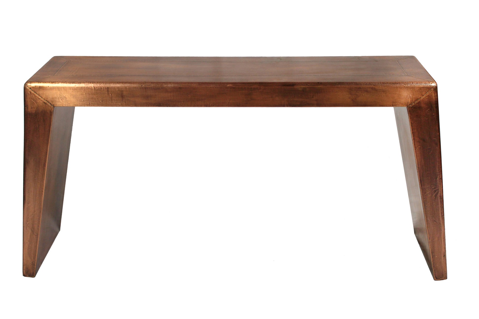 60" Copper Aluminum Sled Console Table By Homeroots | Console Tables | Modishstore