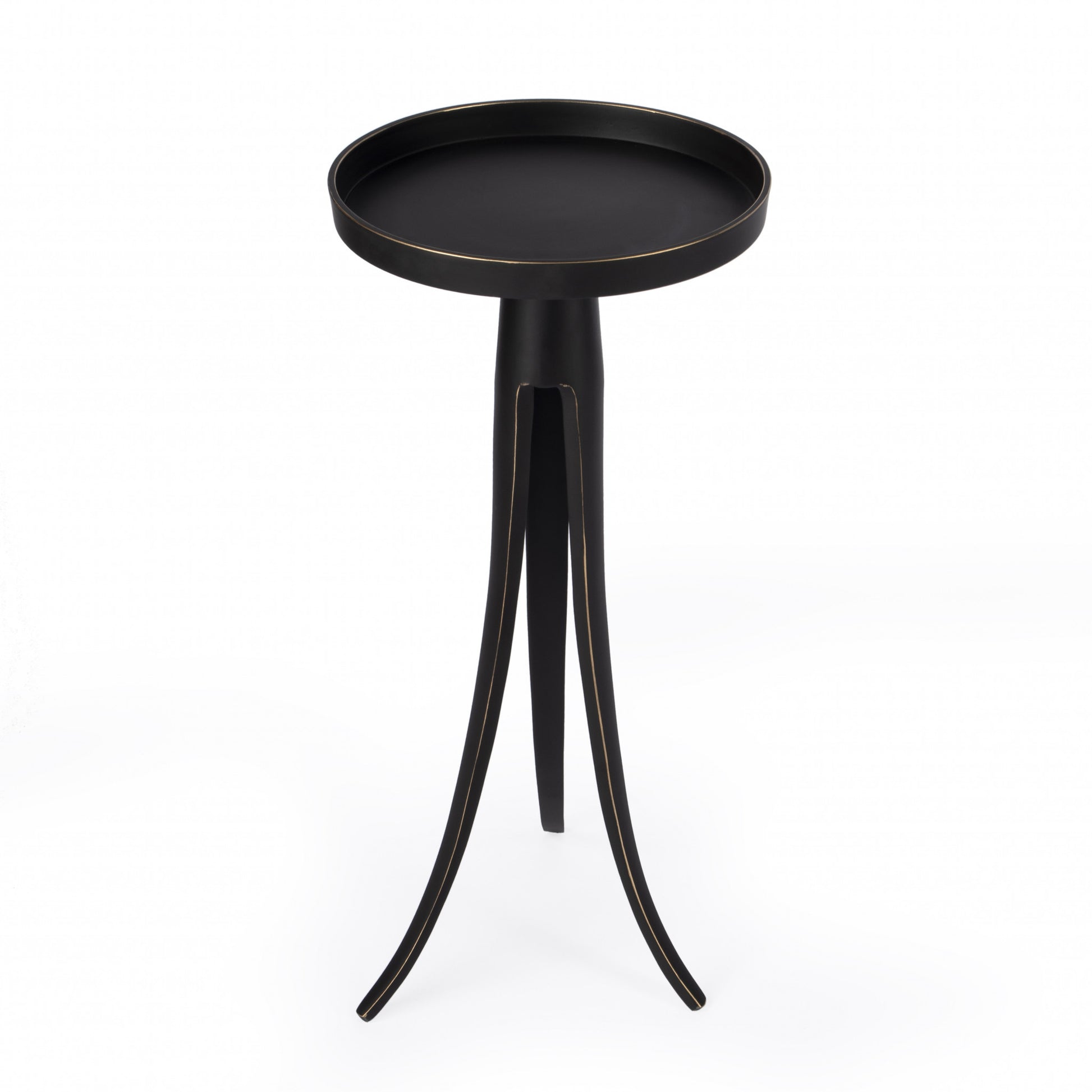 24" Black Aluminum Round End Table By Homeroots | End Tables | Modishstore