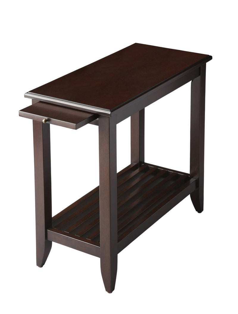 24" Merlot Manufactured Wood Rectangular End Table With Shelf By Homeroots | End Tables | Modishstore