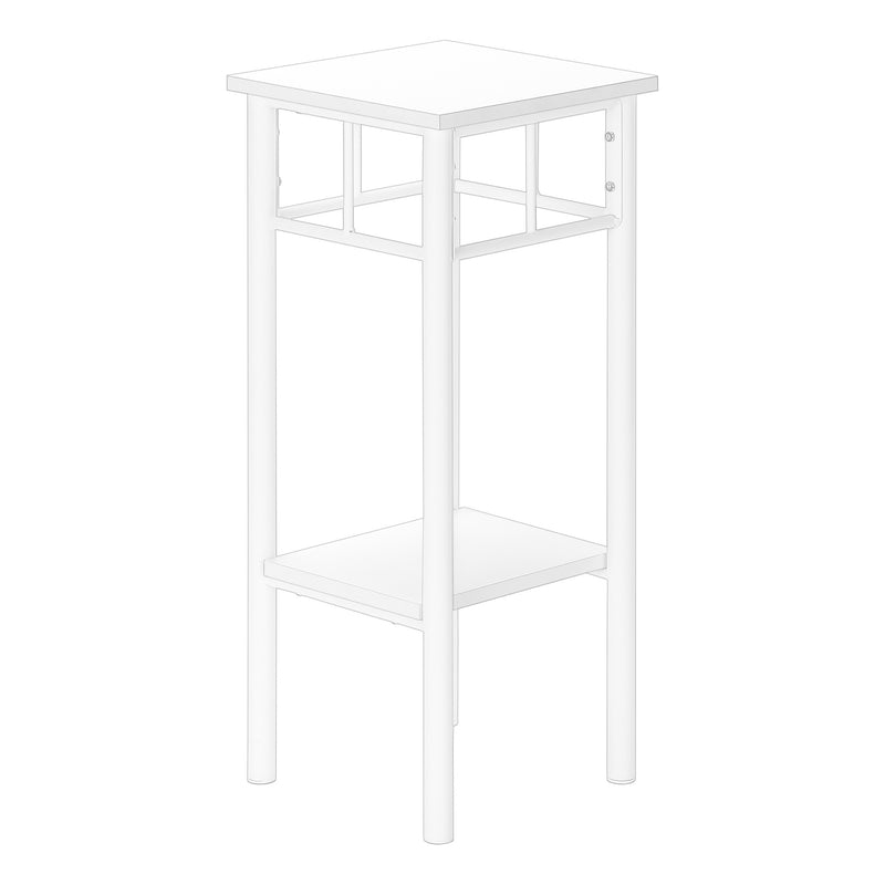 28" White End Table With Shelf By Homeroots | End Tables | Modishstore