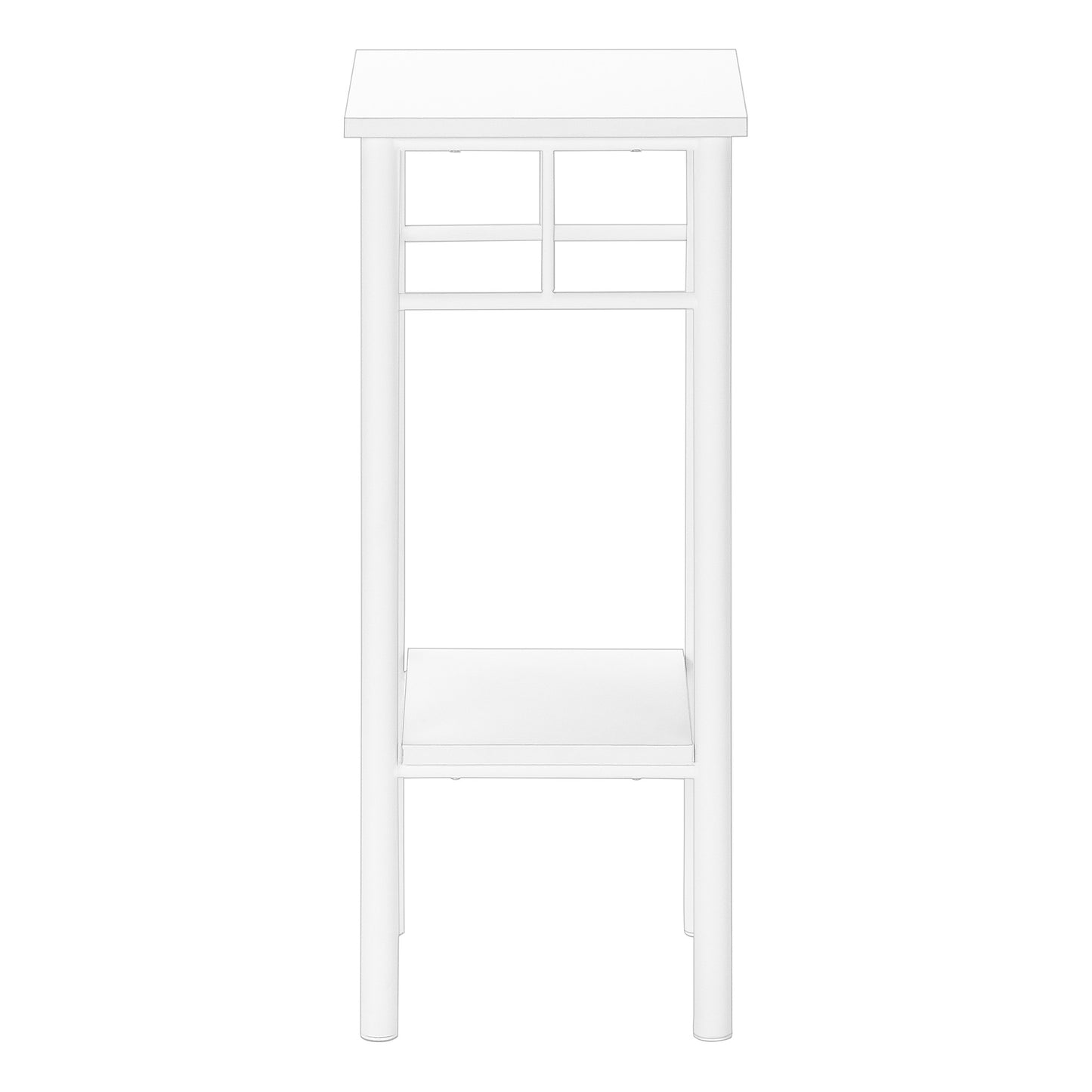 28" White End Table With Shelf By Homeroots | End Tables | Modishstore - 2