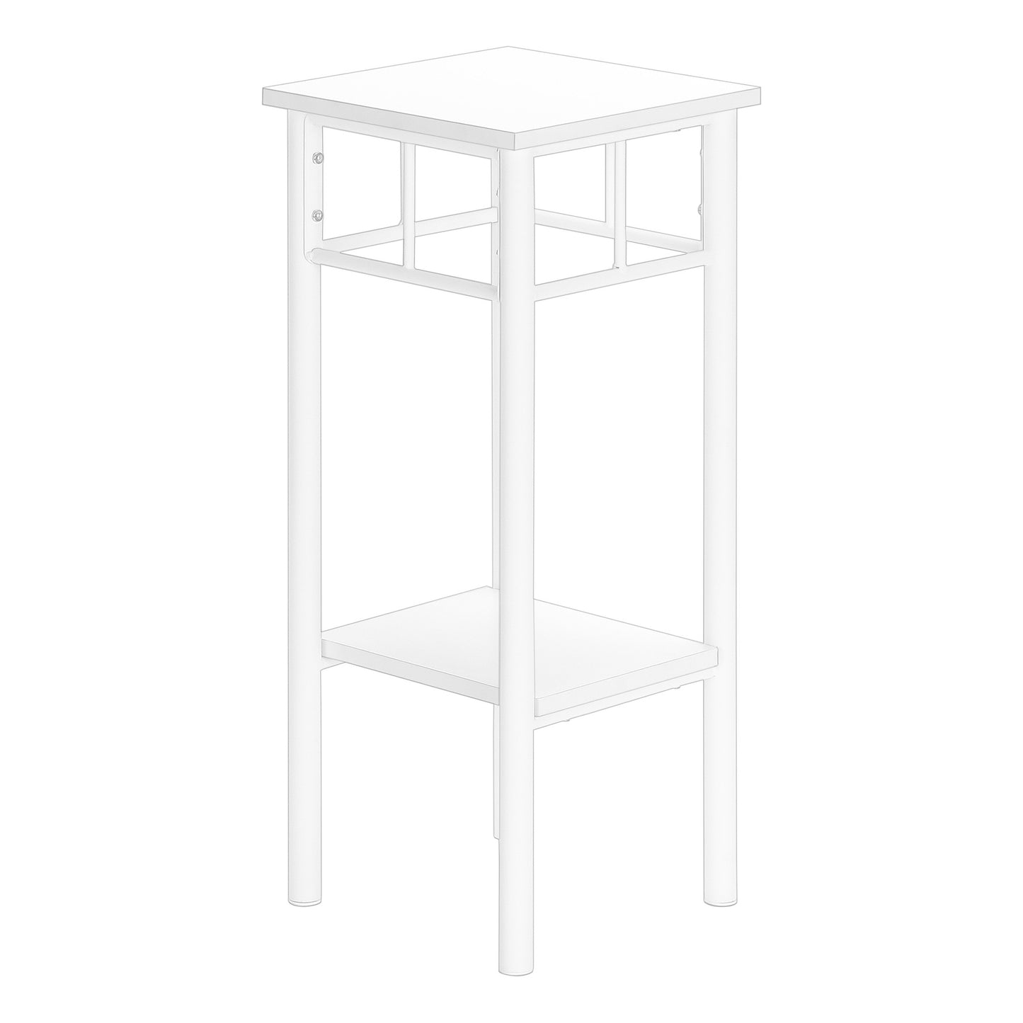 28" White End Table With Shelf By Homeroots | End Tables | Modishstore - 3