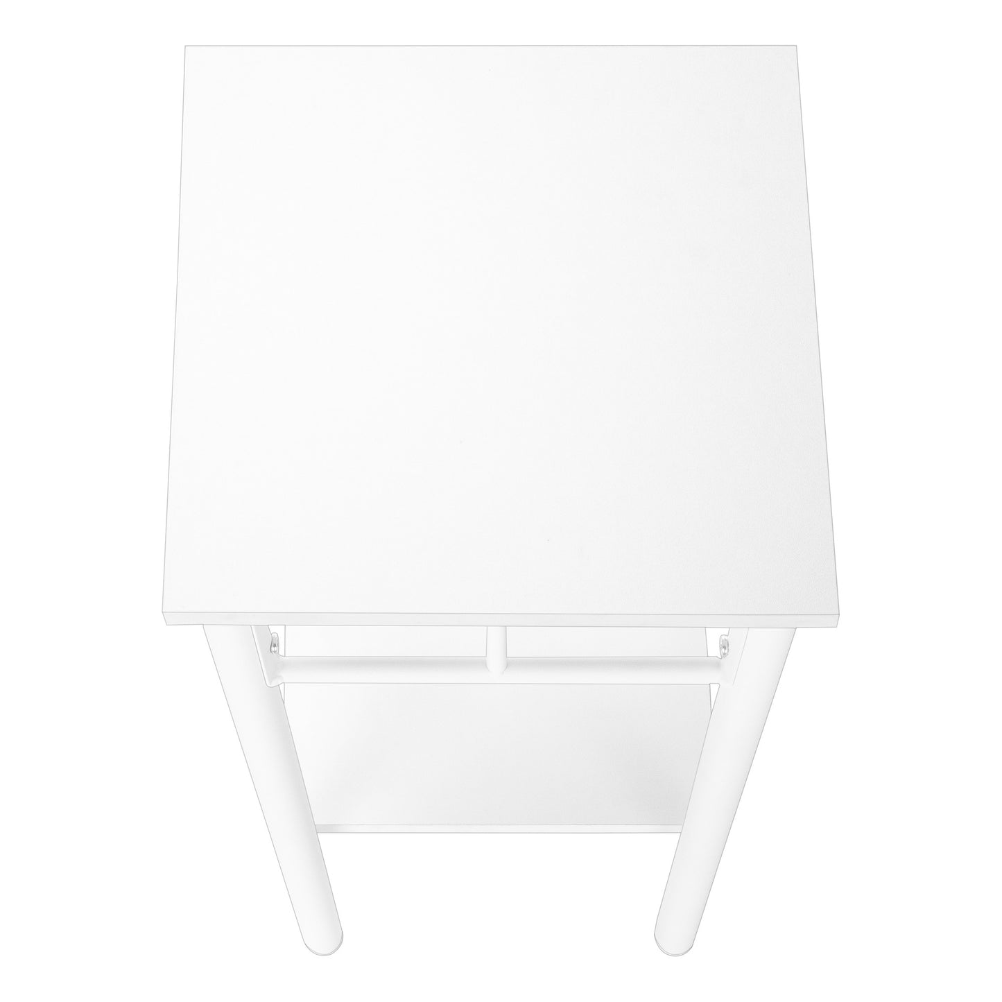 28" White End Table With Shelf By Homeroots | End Tables | Modishstore - 5