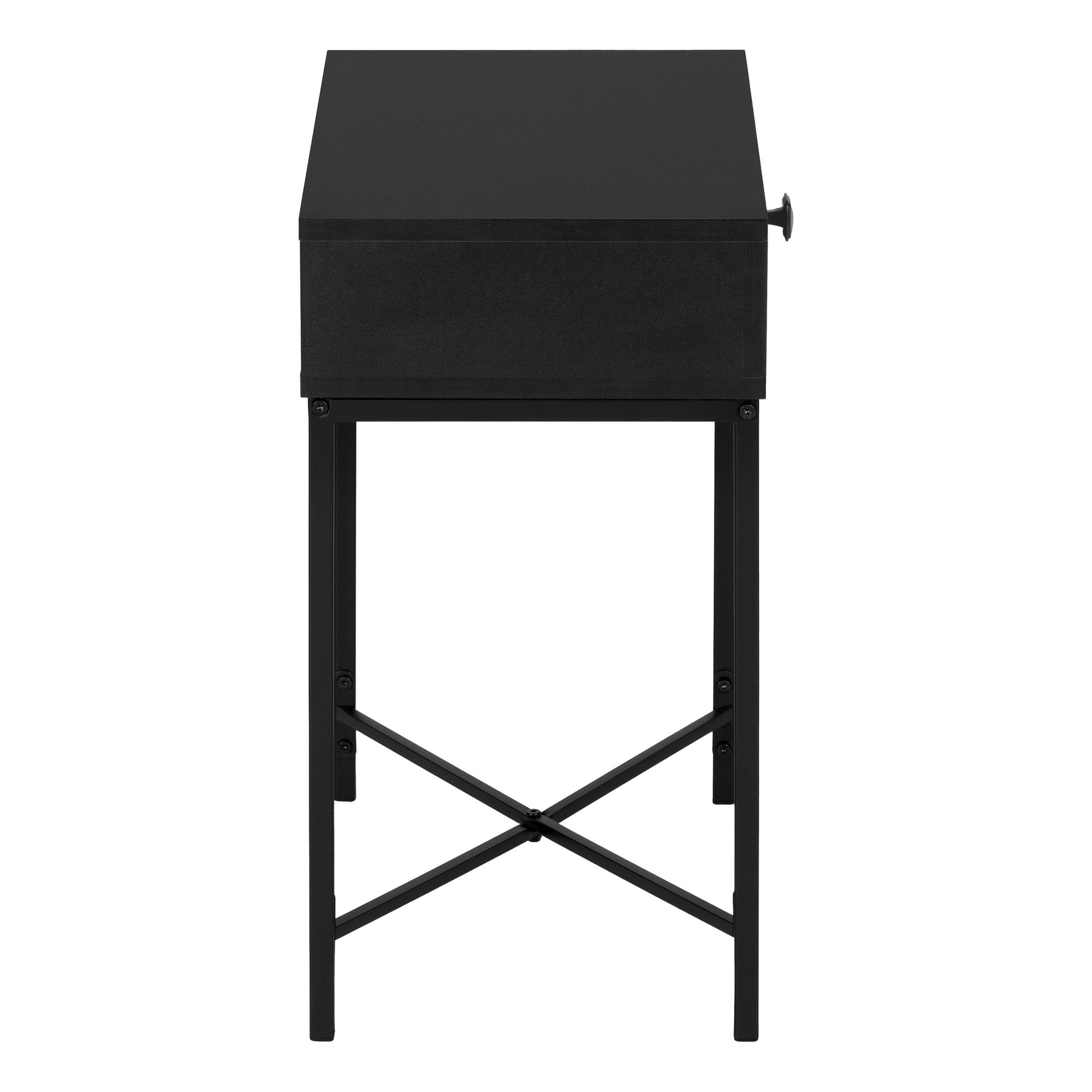 23" Black End Table With Drawer By Homeroots | End Tables | Modishstore - 3