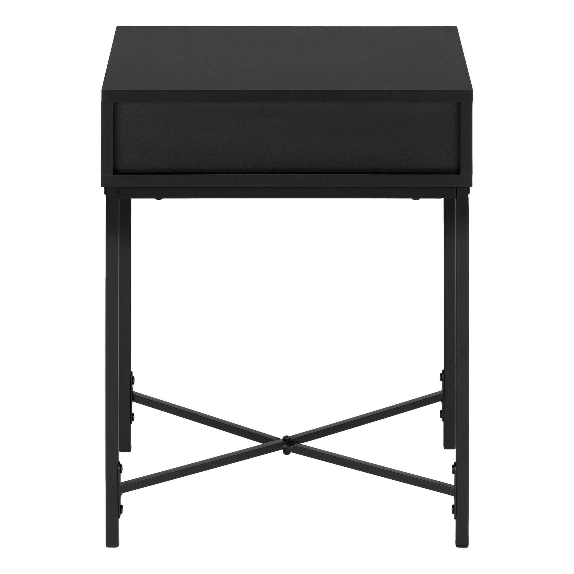 23" Black End Table With Drawer By Homeroots | End Tables | Modishstore - 4