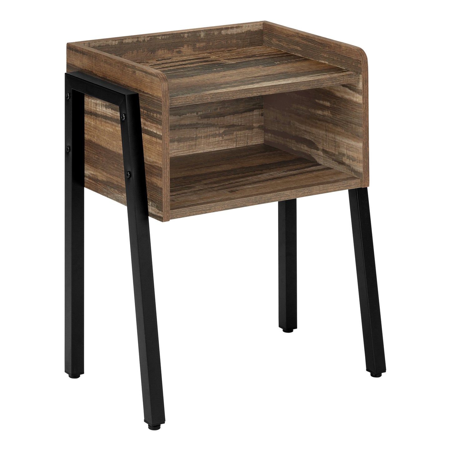 23" Black And Brown End Table With Shelf By Homeroots | End Tables | Modishstore