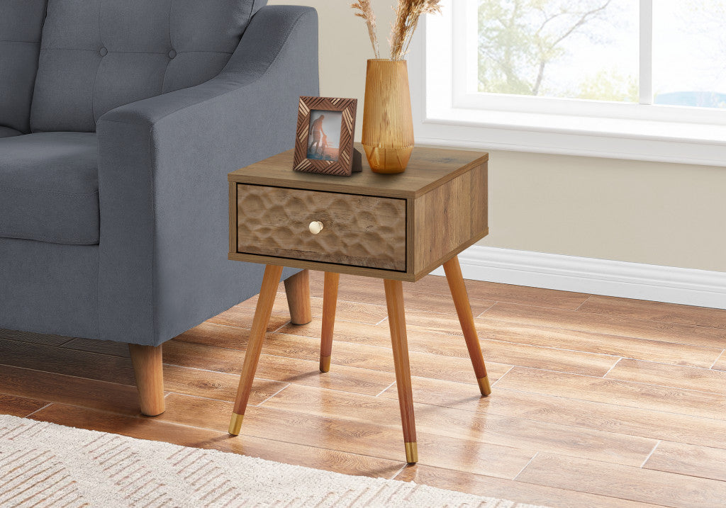 20" Walnut End Table With Drawer By Homeroots | End Tables | Modishstore - 6