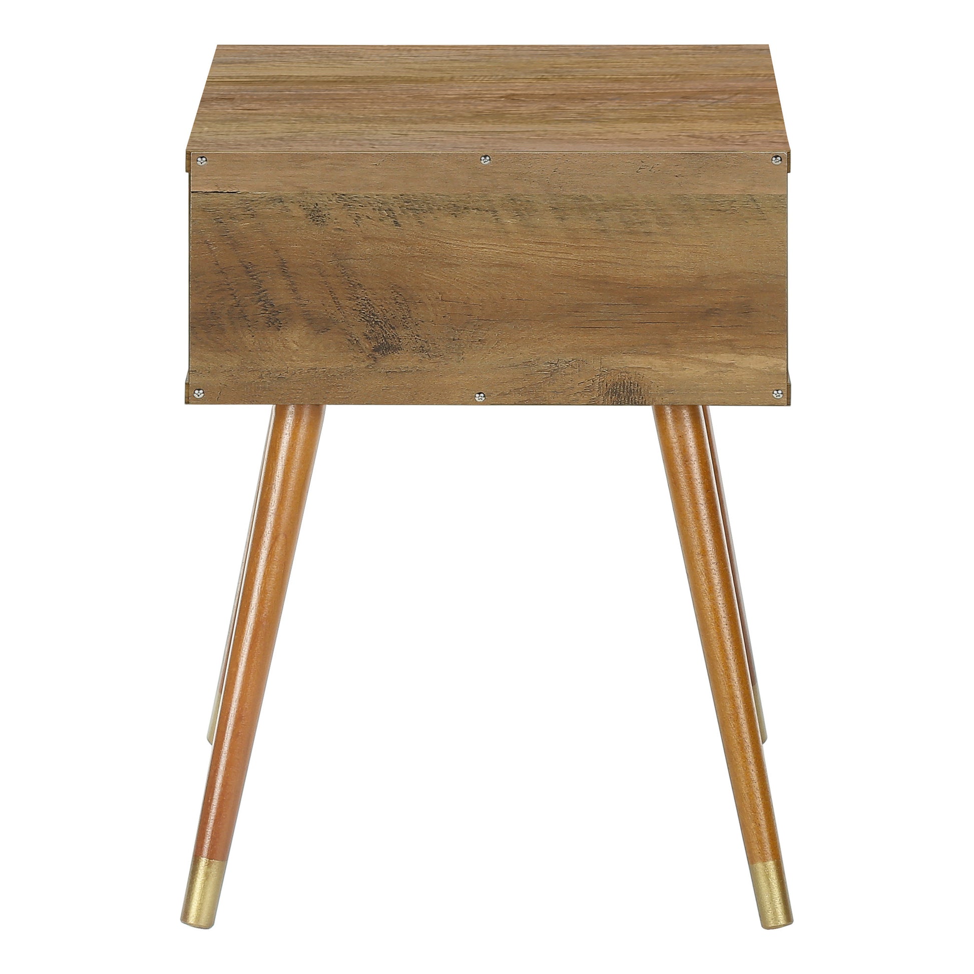 20" Walnut End Table With Drawer By Homeroots | End Tables | Modishstore - 4