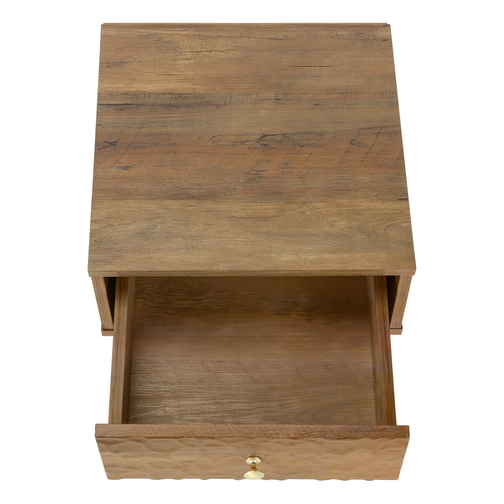 20" Walnut End Table With Drawer By Homeroots | End Tables | Modishstore - 5