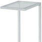 26" Chrome And Clear Glass End Table By Homeroots