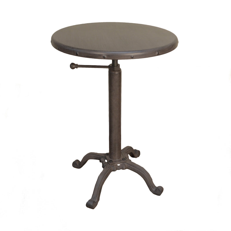 22" Industrial And Inustrial Iron Round End Table By Homeroots | End Tables | Modishstore