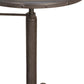 22" Industrial And Inustrial Iron Round End Table By Homeroots