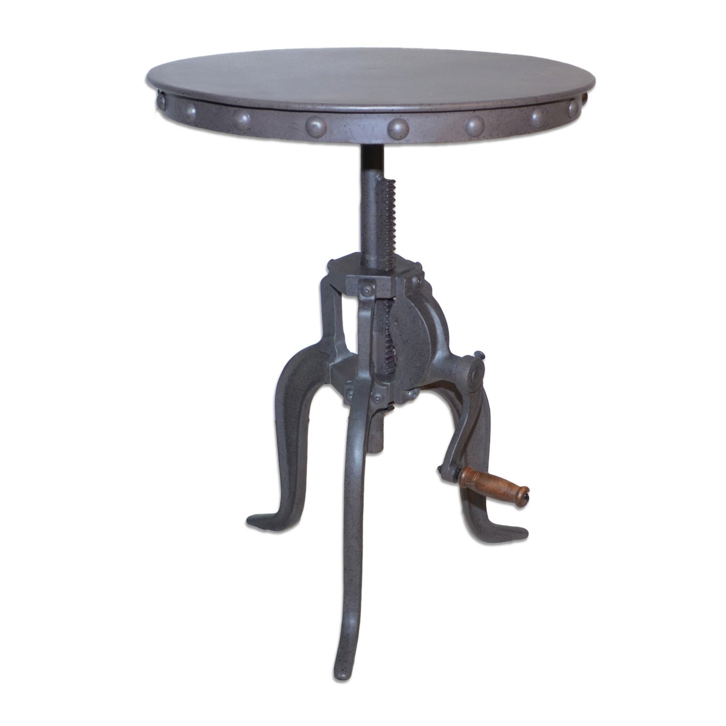 19" Inndustrial And Industrial Metal Round End Table By Homeroots | End Tables | Modishstore