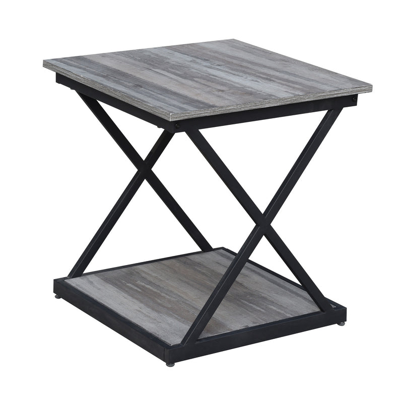 20" Black And Brown Manufactured Wood Square End Table By Homeroots | End Tables | Modishstore