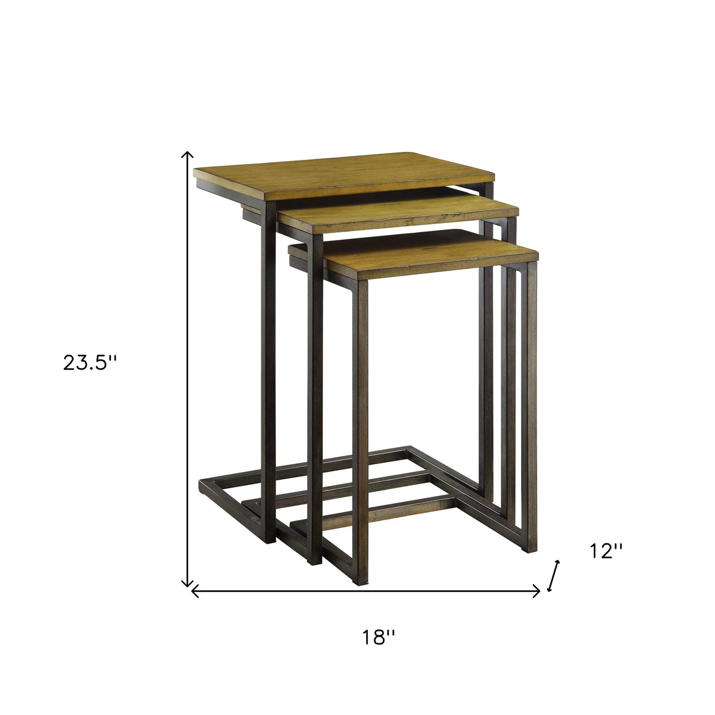 24" Gold Glass Rectangular End Table By Homeroots | End Tables | Modishstore - 5