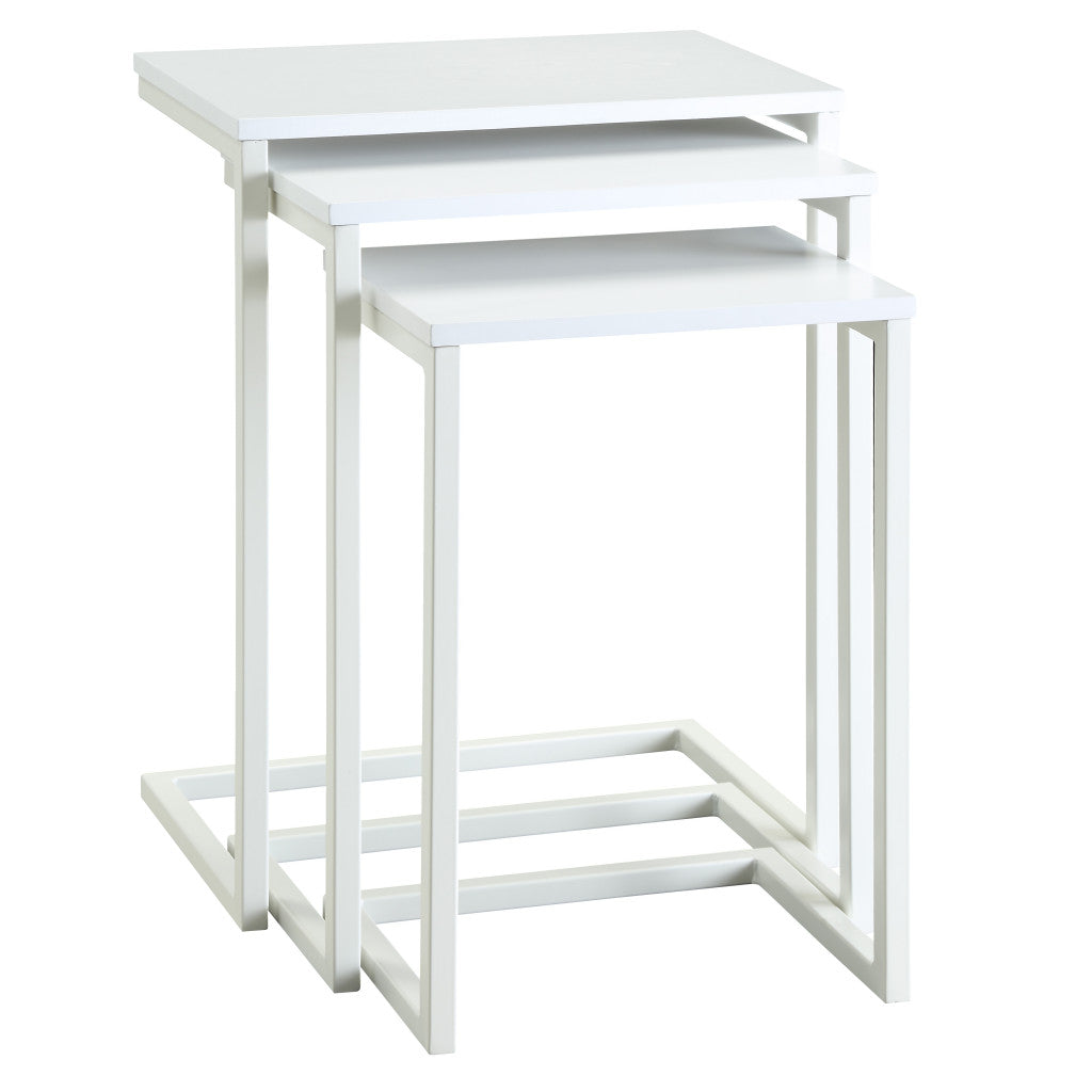 24" White Solid Wood Rectangular End Table By Homeroots | End Tables | Modishstore