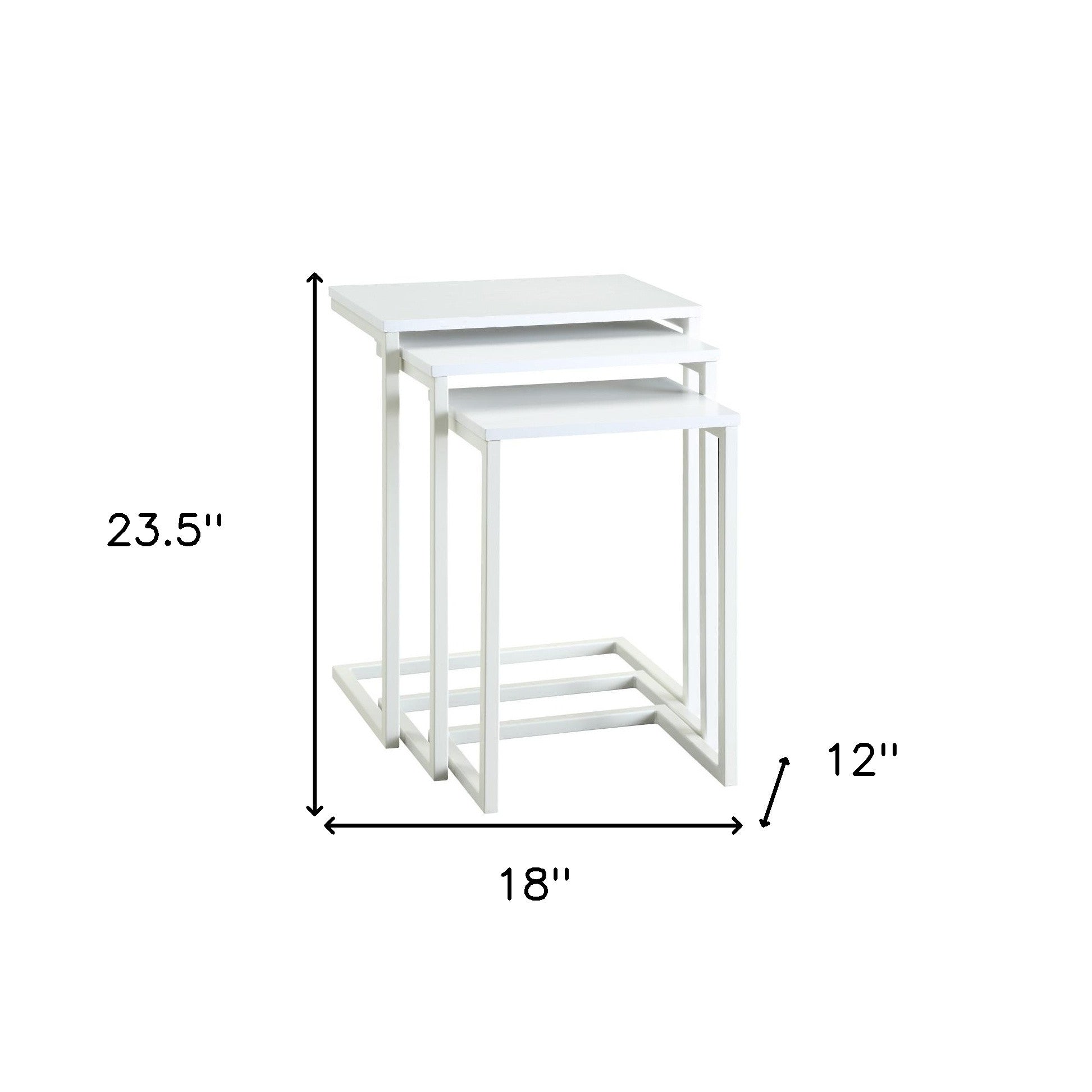 24" White Solid Wood Rectangular End Table By Homeroots | End Tables | Modishstore - 5