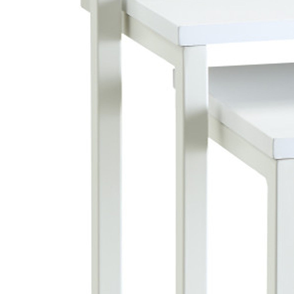 24" White Solid Wood Rectangular End Table By Homeroots | End Tables | Modishstore - 4