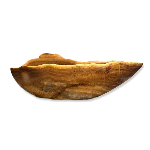 Banded Onyx Bowl - Large - Brown/Amber/Tan-4